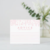 Papier Dusty Pink Wildflower Baby Shower Advice Card (Debout devant)