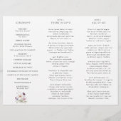 Papier Dusty Purple Lavender Fleur sauvage Wedding Progra (Dos)