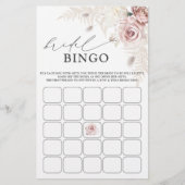 Papier Dusty Rose Blush Fête des mariées Florale Jeu de B (Devant)