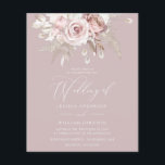 Papier Dusty Rose Blush Floral Budget Faire-part de maria<br><div class="desc">Dusty Rose Blush Floral Budget Faire-part de mariage</div>