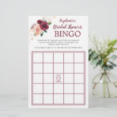 Papier Dusty Rose Bourgogne Rose Fête des mariées Bingo J (Debout devant)