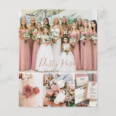 Papier Dusty Rose couleurs Mariage Palette Card 2023 (Dos)