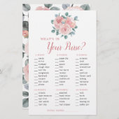 Papier Dusty Rose Eucalyptus Jeu de Fête des mariées de b (Devant / Derrière)