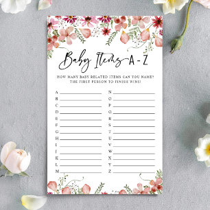 Papier Dusty Rose Florals Baby Items Baby shower Jeu