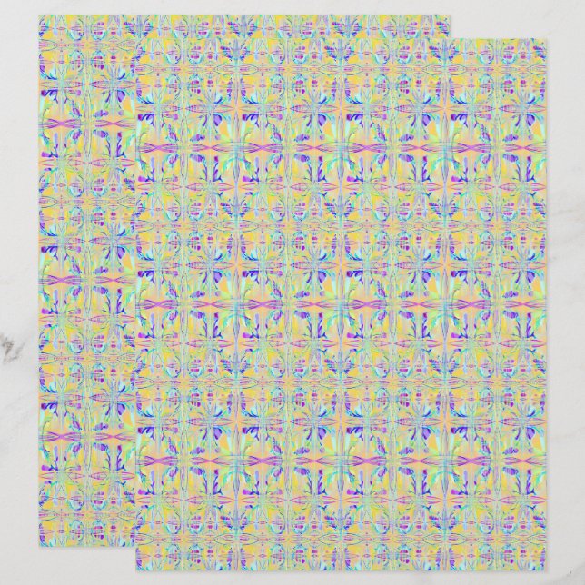 Papier Easter Pastel Abstract 2-Sided Scrapbook Paper (Devant / Derrière)