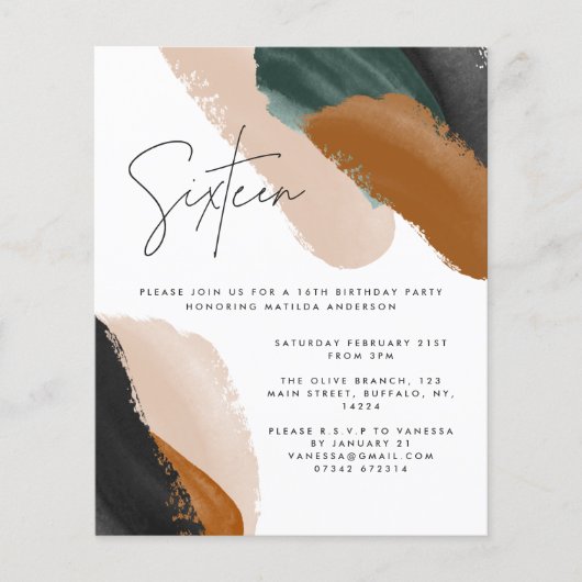 Papier Eau abstraite en terre cuite verte 16e anniversair (Devant)