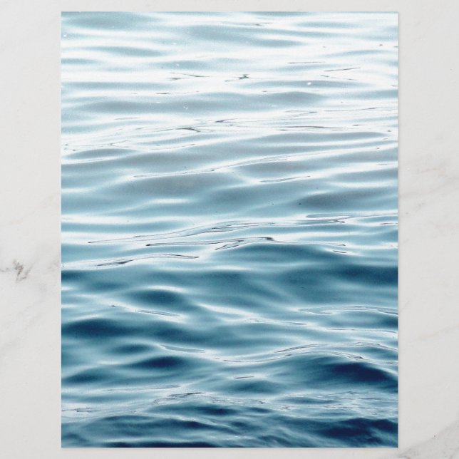 Papier Eau bleue ondulée (Devant)
