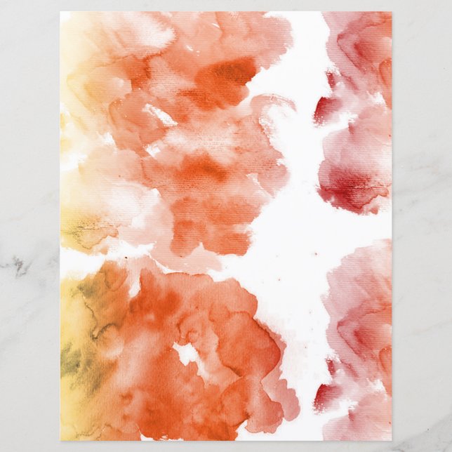 Papier Eau orange taches douce pastel scrapbook (Devant)