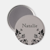 Papier ébène aimant floral (Recto/Verso)