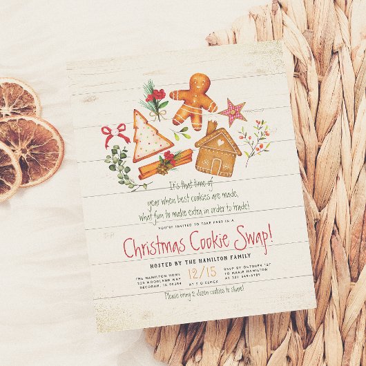 Papier Échange de cookies de Noël Budget de pain d'épices