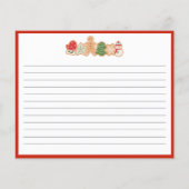 Papier Échange de cookies de Noël | Recette (Dos)