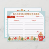Papier Échange de cookies de Noël | Recette (Devant / Derrière)
