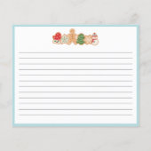 Papier Échange de cookies de Noël | Recette (Dos)