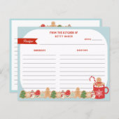 Papier Échange de cookies de Noël | Recette (Devant / Derrière)