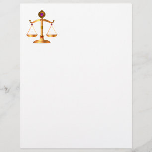 PAPIER ÉCHELLES D'OR DE LA LOI AVEC PIERRES GEM, SYMBOLE