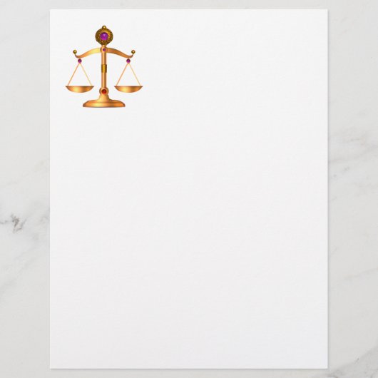 PAPIER ÉCHELLES D'OR DE LA LOI AVEC PIERRES GEM, SYMBOLE (Devant)