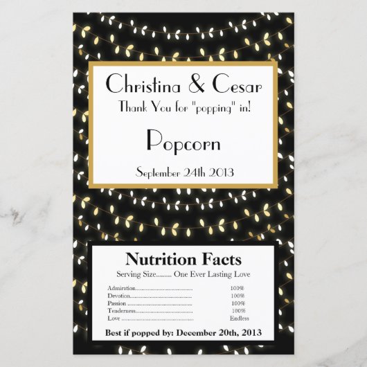 Papier Éclairage d'été brillant à micro-ondes de Popcorn (Devant)