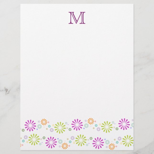 Papier Éclats de couleur Monogrammés (Devant)