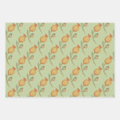 Papier éco et orange à envelopper Jeu plat de 3 fe (Devant 2)