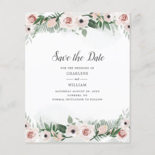 Papier Économique Rose Floral Fard À Joues Aquarelle Enre