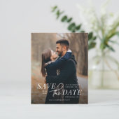 Papier Économisez la date avec le Mariage de budget photo (Debout devant)