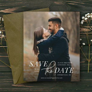 Papier Économisez la date avec le Mariage de budget photo