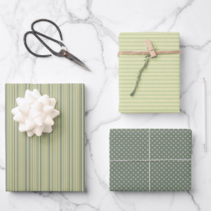 Papier écorce ton vert série de 3 dessins