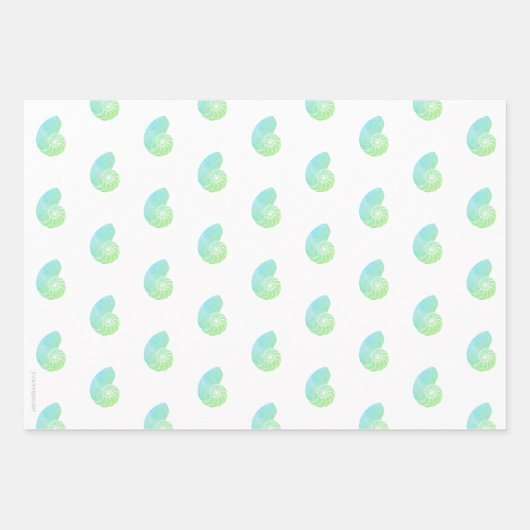 Papier écorché vert Nautilus (Devant 2)