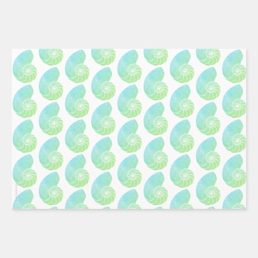 Papier écorché vert Nautilus (Devant)