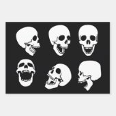 Papier écrêté SKULLS Jeu plat de 3 feuilles (Devant)