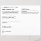 Papier Écriture des fleurs printanières Bulletin de l'égl (Dos)