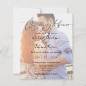 Papier Écriture fantaisiste, invitation de mariage avec p (Devant)