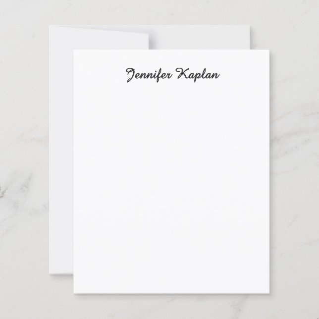 Papier Écriture manuscrite classique minimaliste professi (Devant)