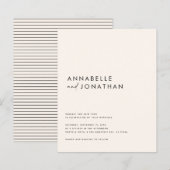 Papier Écriture noire blanche moderne minimaliste (Devant / Derrière)