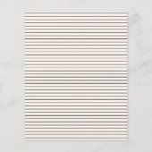 Papier Écriture noire blanche moderne minimaliste (Dos)