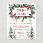 Papier écriture rouge noël faire-part de mariage de verdu (Devant)