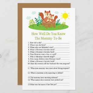 Papier Écureuil mignon Connaissez-vous bien le showergame