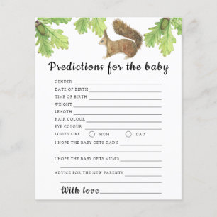 Papier Écureuil - prédictions et conseils pour bébé