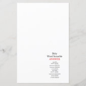 Papier Editable Baby Word Scramble with Answer (Dos)