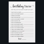 Papier Editable Birthday trivia Jeu de fête d'anniversair<br><div class="desc">Achetez ce jeu monochrome modifiable et profitez de la haute qualité Anniversaire trivia Comment connaissez-vous bien la carte garçon Anniversaire pour votre événement! C'est un modèle de jeu,  Vous pouvez changer les questions comme vous le souhaitez! Design noir et blanc.</div>