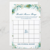 Papier Editable Bridal Bingo Bridal Shower Game PRINTED (Devant / Derrière)
