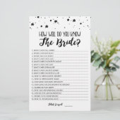 Papier Editable Comment connaissez-vous bien le jeu Bride (Debout devant)