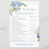 Papier Editable Find the Guest Fête des mariées Game (Devant)