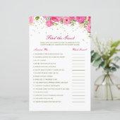 Papier Editable Find the Guest Fête des mariées Game (Debout devant)