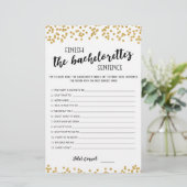 Papier Editable Finish the Bachelorette's Sentence Game (Debout devant)