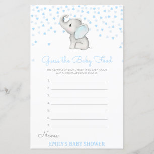 Papier Editable Guess the Baby Food Baby shower Game