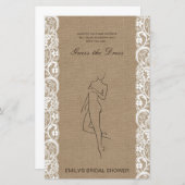 Papier Editable Guess the Dress Fête des mariées Jeu (Devant / Derrière)