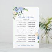 Papier Editable Il A Dit Qu'Elle A Dit Wedding shower Jeu (Debout devant)