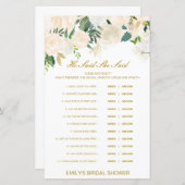 Papier Editable Il A Dit Qu'Elle A Dit Wedding shower Jeu (Devant / Derrière)