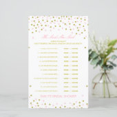 Papier Editable Il A Dit Qu'Elle A Dit Wedding shower Jeu (Debout devant)